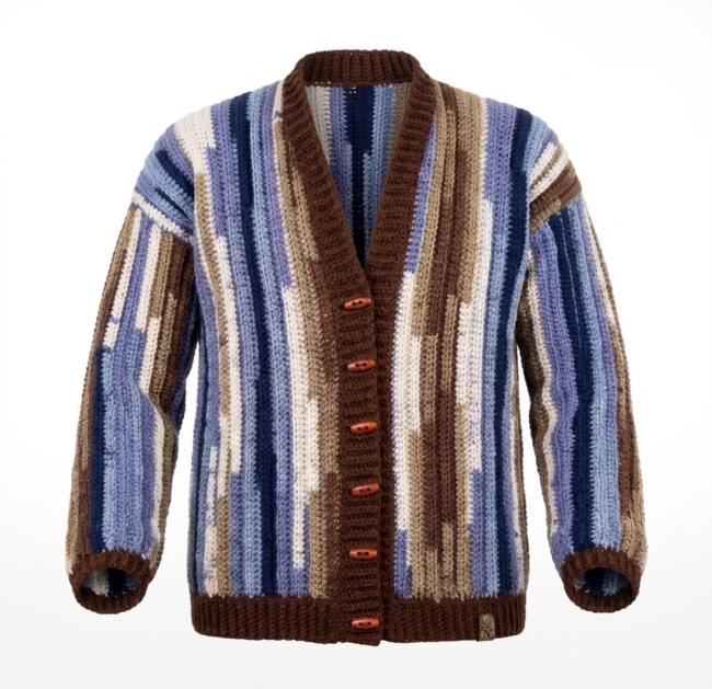 Cardigan à l'aspect tricot