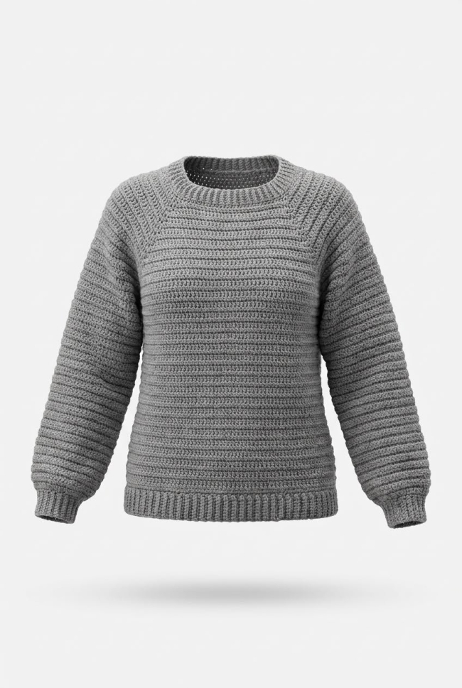 Pull "Brides liées" gris souris